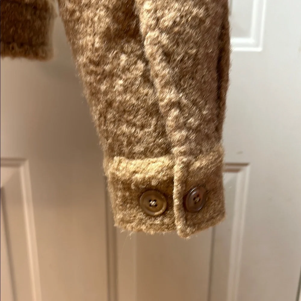 Tan Textured Button-Up Jacket - Picture 6 of 6